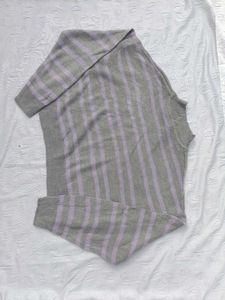 H&amp;M Striped Knit Pullover Sweater