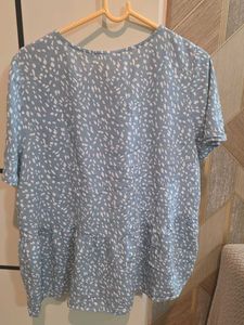 Dotted Skyblue Free Size Tshirt