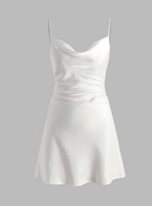 Satin Dress Women Summer Silk Mini Dres