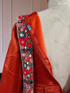 Orange Embroidered Maxi Dress