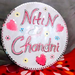 Customize Couples Name With Lippan Art