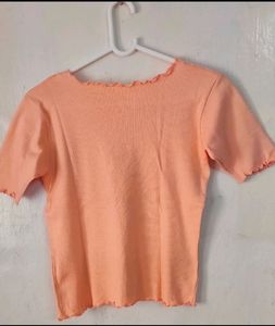 S Cute Ribbed Top For Women Girls