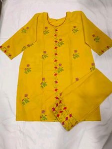 Yellow Kurta Pant Set