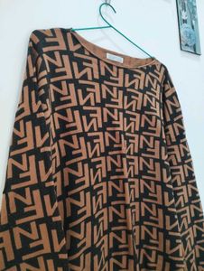 Patterned Long Sleeve sweater type 🎉Top