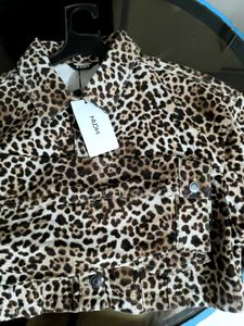 New Leopard Print Crop Jacket