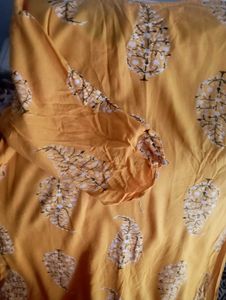 Mustard Kurti For Sale Pure Cotton