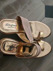 Elegant Stefino Gold Heels