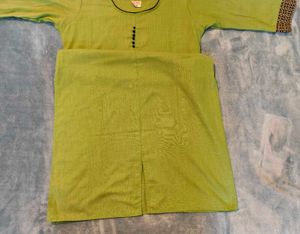 Green Cotton Kurta