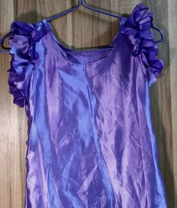 Satin Girls Stylish Dress,Night Dress,handmade