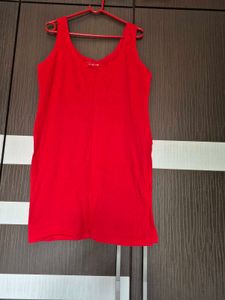 NEW GoColors Red Kurti Slip