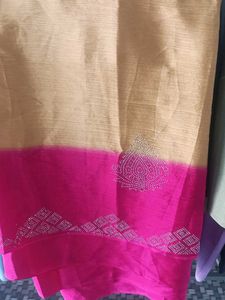 Elegant Pink &amp; Gold Saree