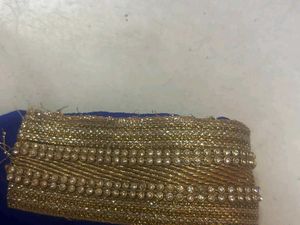 Royal Blue Sari Blouse w/ Gold Detail