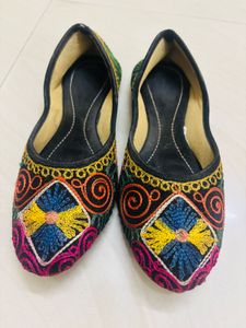 Embroidered Ethnic Slip-On Shoes