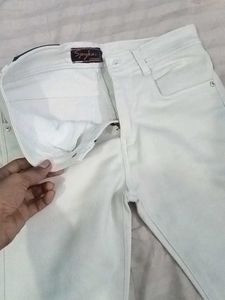 its straight fit white pant
