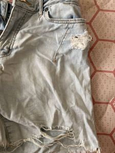 Distressed Denim Shorts