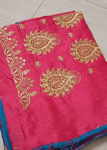 92)Gorgeous Rust Colour Saree