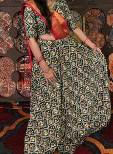 Green Printed Kurta Set