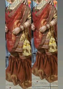 beautiful maroon garara perfect for wedding