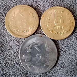 ₹5 Brass Coins & ₹2 FSS Coin Shift Error