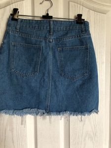 Denim Skirt Distressed