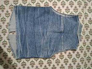 Denim Vest with Pearl Details