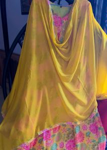 Floral Print Anarkali Kurta set