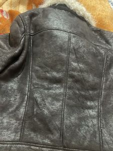 Stylish Brown Faux Leather Jacket