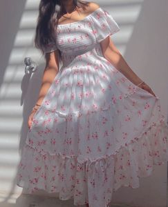 Floral off-shoulder summer dress