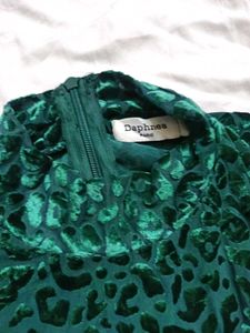 Emerald Green Velvet Dress