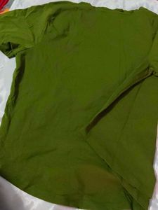 Olive Green Floral Graphic Tee