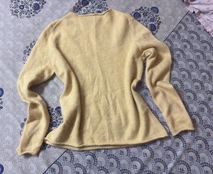 Yellow Knit Pullover Sweater