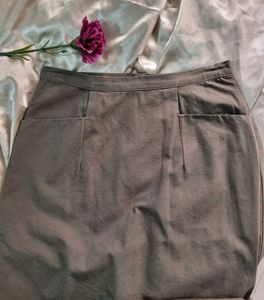 Korean Olive Green Skirt