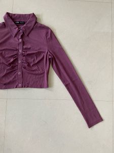 Shein Purple Button-Down Top / Shirt