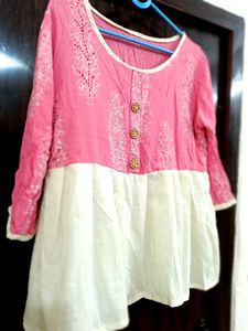 Pink Embroidered Top