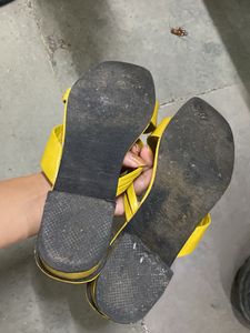 Yellow Gemique Knot Sandals