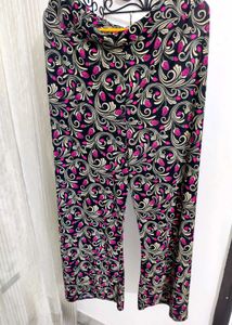 Patterned Wide Leg Plazo, Stretchable ✨