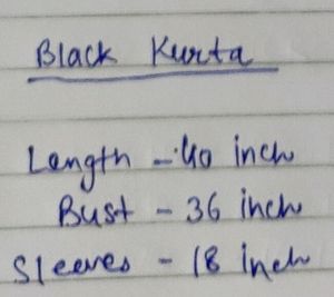 Black Kurta