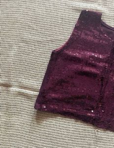 Sequinned Blouse/ Crop Top