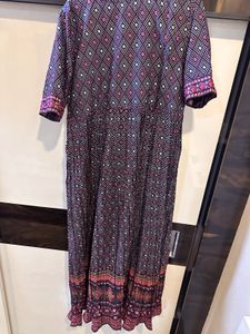 Purple Printed Maxi Dress