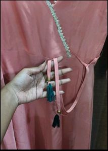 Peach Anarkali suit with Duppata
