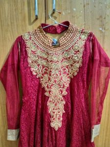 Maroon Anarkali