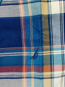 Nautica Blue Tartan Checks Casual Shirt