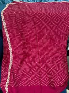 Beautiful pink saree with blouse