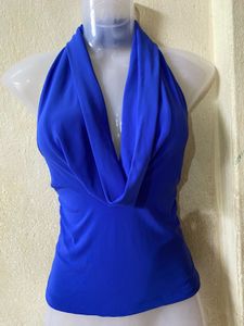 Blue Halter Top