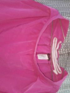 Dark Pink Color A Line Skirt Elastic @ Back