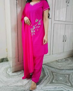 !!Sale!!💗Hot Pink Kurta Salwar Dupatta Set..💗