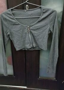 Gray Crop Top - Size 40