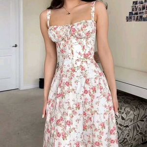 Pink Floral Printed Dress