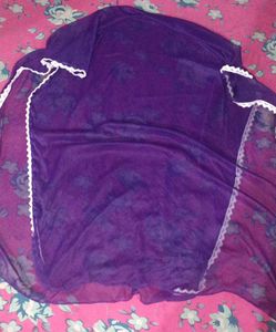 Vani purple bandej straight kurta,dupata and pent