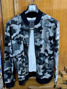CAMOUFLAGE GREY BOMBER JACKET S